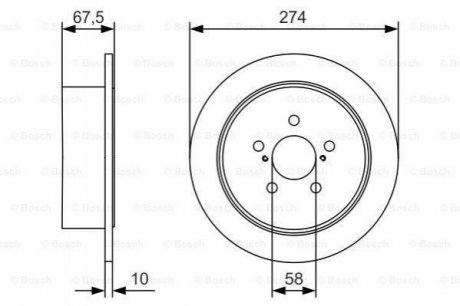 Тормозной диск BOSCH 0 986 479 A82