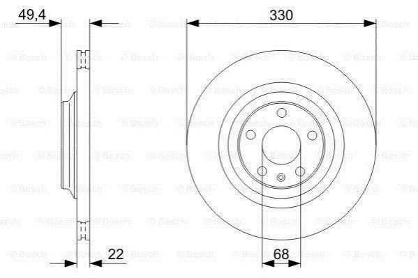 Тормозной диск BOSCH 0 986 479 C64 (фото 1)