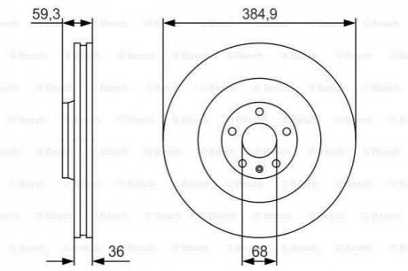 Диск гальмівний BOSCH 0 986 479 R30