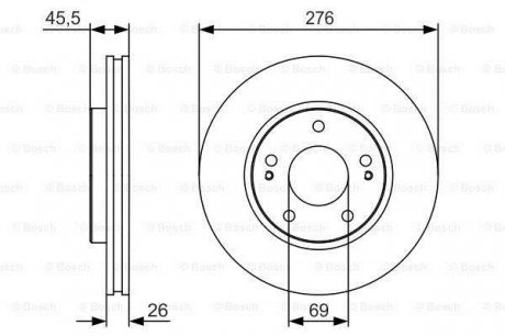 Тормозной диск BOSCH 0986479S00