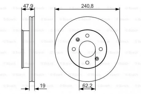 Тормозной диск передний BOSCH 0986479S18 (фото 1)