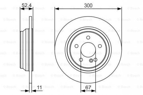 Диск тормозной задн. DB W220 (300*11) BOSCH 0986479S33 (фото 1)