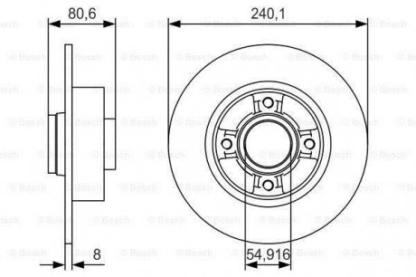 Тормозной диск BOSCH 0 986 479 S37 (фото 1)