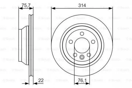 Тормозной диск 0 986 479 S54 BOSCH 0986479S54 (фото 1)