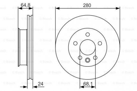 Тормозной диск BOSCH 0986479S80 (фото 1)