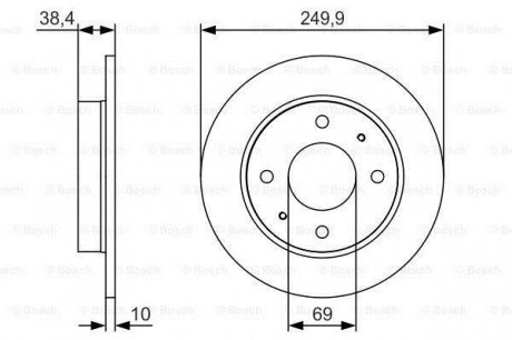 Тормозной диск BOSCH 0986479S84 (фото 1)