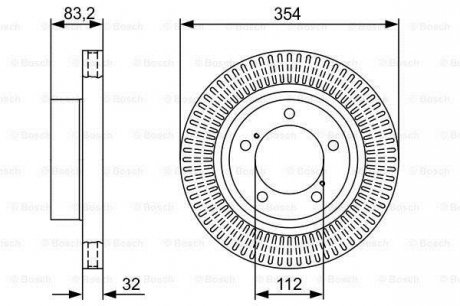 Диск тормозной (передний) Toyota Sequoia/Tundra/Land Cruiser 07-- (354x32) BOSCH 0986479V50