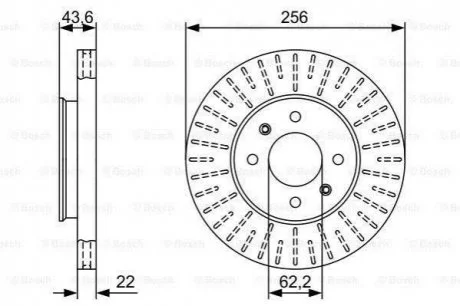 Гальмівний диск 0 986 479 V96 BOSCH 0986479V96
