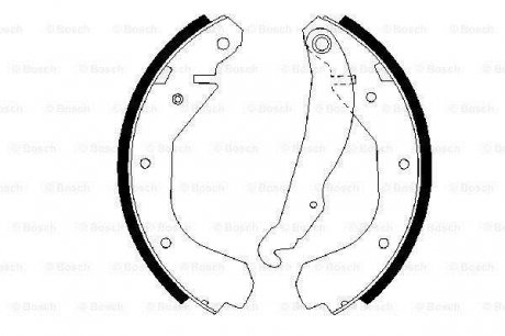 Гальмівні колодки барабані BOSCH 0 986 487 199