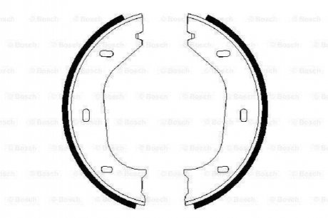 Гальмівні колодки, барабанні BOSCH 0 986 487 202 (фото 1)