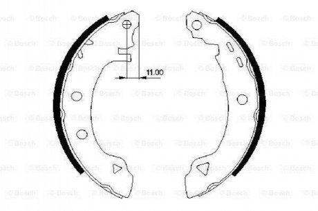 FIAT Щеки тормозные 203X39 BRAVO,MAREA BOSCH 0986487295