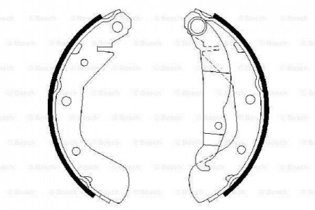 Гальмівні колодки, барабанні BOSCH 0 986 487 613