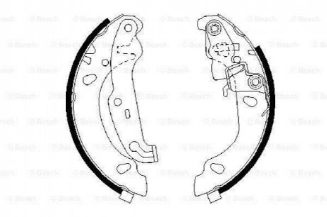 Колодки гальмівні барабанні BOSCH 0 986 487 624