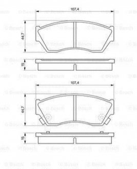 Гальмівні колодки, дискові BOSCH 0 986 493 340 (фото 1)