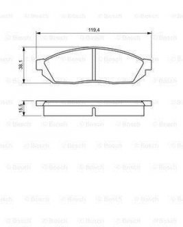 Гальмівні колодки, дискові 0 986 494 208 BOSCH 0986494208 (фото 1)