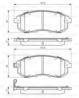 Гальмівні колодки дискові ROBERT BOSCH 0 986 494 337