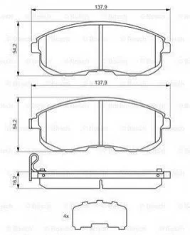 Гальмівні колодки дискові ROBERT BOSCH 0 986 494 443 (фото 1)
