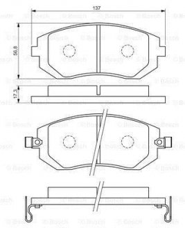 Колодки тормозные (передние) Subaru Forester/Impreza/Legace V/Outback 10- BOSCH 0986494558 (фото 1)