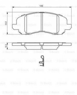 Комплект гальмівних колодок 0 986 494 575 BOSCH 0986494575