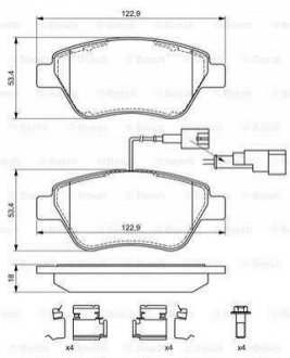 Гальмівні колодки, дискові BOSCH 0 986 494 698 (фото 1)