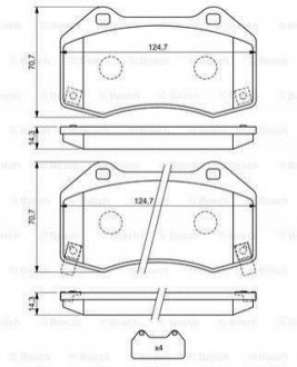 Гальмівні колодки дискові ROBERT BOSCH 0 986 494 718