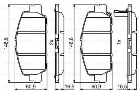 Гальмівні колодки дискові ROBERT BOSCH 0 986 494 773