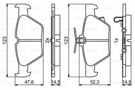 Тормозные колодки (задние) Subaru Impreza 16-/Outback 15-/Legacy 09-14/Forester 18- BOSCH 0 986 494 836