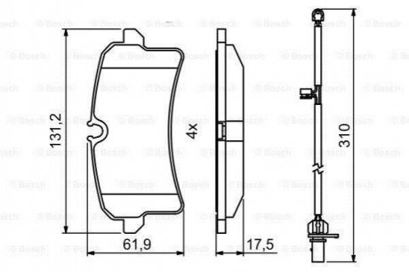 Гальмівні колодки дискові ROBERT BOSCH 0 986 494 841