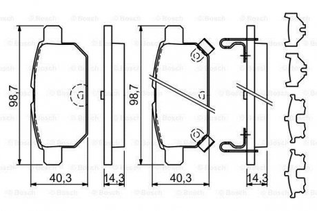 Тормозные колодки дисковые BOSCH 0986494931 (фото 1)