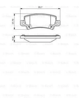 TOYOTA Тормозные колодки дисковые Corolla 02- задн. BOSCH 0986495072 (фото 1)