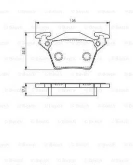 Комплект тормозных колодок, дисковый тормоз 0 986 495 074 = 0 986 460 002 BOSCH 0986495074 (фото 1)