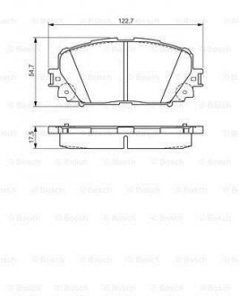 TOYOTA Колодки тормозные передн.Yaris 05-,Prius 09- BOSCH 0986495109 (фото 1)