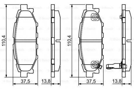 SUBARU Колодки тормозные задн. Forester,Impreza,Legacy,Outback BOSCH 0986495119 (фото 1)