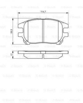 Тормозные колодки пер Lexus RX 01- BOSCH 0986495140