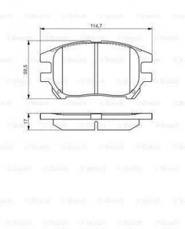 Гальмівні колодки дискові ROBERT BOSCH 0986495140
