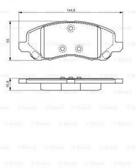 Комплект тормозных колодок, дисковый тормоз BOSCH 0986495170 (фото 1)