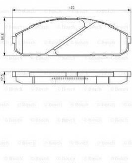 NISSAN Тормозные колодки передн.Patrol GR I 4.2 88- BOSCH 0986495171