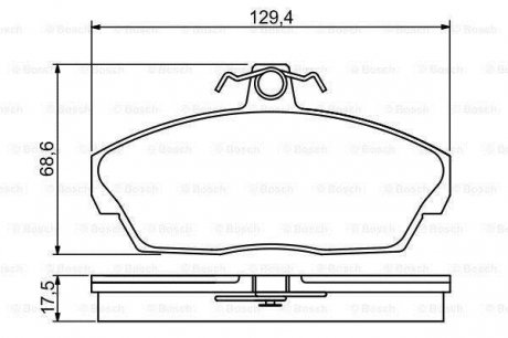 Тормозные колодки пер. Landrover Freelander 98- BOSCH 0986495228 (фото 1)