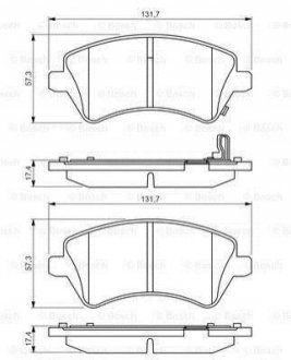 TOYOTA Тормозные колодки передн.Corolla 02- BOSCH 0986495243