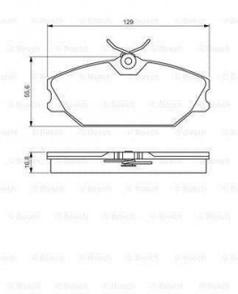 Комплект тормозных колодок, дисковый тормоз BOSCH 0 986 495 262 (фото 1)