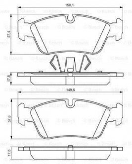 Комплект тормозных колодок, дисковый тормоз 0 986 495 276 BOSCH 0986495276 (фото 1)