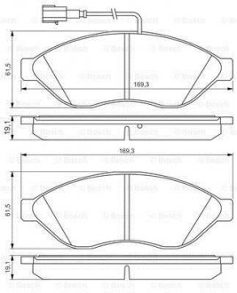 Комплект тормозных колодок, дисковый тормоз BOSCH 0 986 495 293 (фото 1)