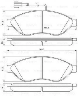 Комплект тормозных колодок, дисковый тормоз BOSCH 0 986 495 293 (фото 1)