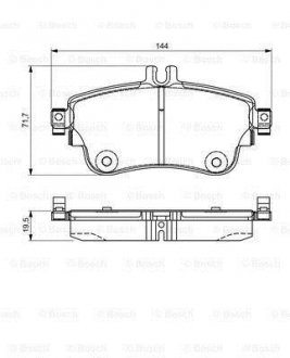 Тормозные колодки, к-кт. 0 986 495 299 BOSCH 0986495299 (фото 1)