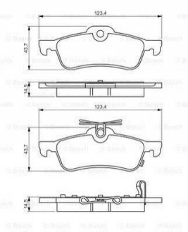 Колодки гальмівні (задні) Honda Civic IX/X 11- BOSCH 0986495359 (фото 1)