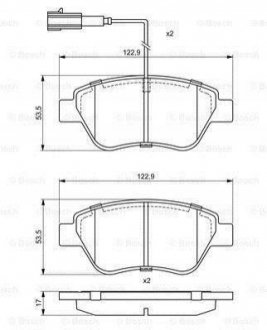 ГАЛЬМiВНi КОЛОДКИ, ДИСКОВi BOSCH 0986495378