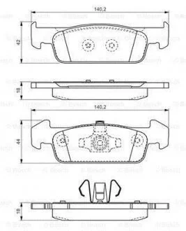 Фото 1 - комплект тормозных колодок, дисковый тормоз BOSCH 0 986 TB3 209 Комплект тормозных колодок, дисковый тормоз BOSCH 0 986 TB3 209 (фото 1)