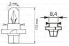 Автолампа 12V 2W BX8.4d BOSCH 1 987 302 236 (фото 6)