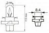 Автолампа 12V 2W BX8.4d BOSCH 1 987 302 236 (фото 6)