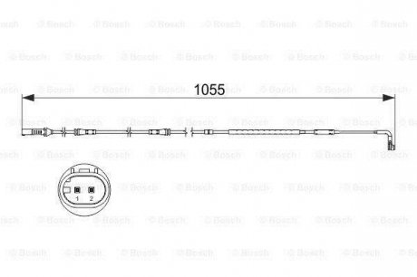 Датчик износа тормозных колодок (передних) BMW 7 (F01-F04) 08-15 (L=1055mm) BOSCH 1987473506